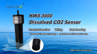 Fiação e leitura de dados do sensor de dióxido de carbono KWS-5000