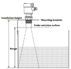 RS485 medida líquida ultrassônica da distância do nível de óleo do calibre nivelado 24V