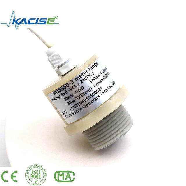 RS485 Saída IP68 Sensor de nível ultrasônico resistente à corrosão PTFE impermeável KUS550
