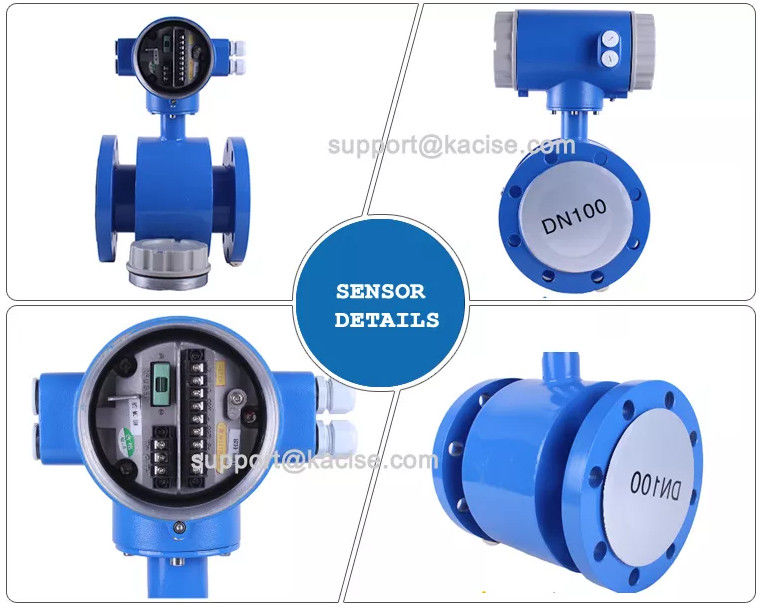 RS485 Modbus Medidor de fluxo eletromagnético digital para líquidos resistentes a ácidos e álcalis com alta precisão