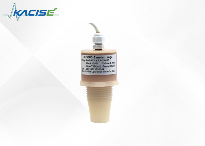 Sensor de nível ultrasônico PVDF resistente à corrosão KUS com alta precisão e compensação de temperatura