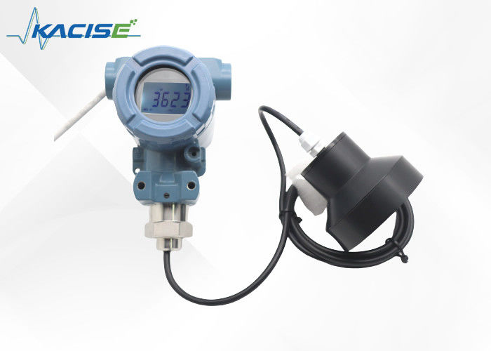 Sensor de nível ultrasônico KUS640 com exibição para medição contínua de líquidos e sólidos, com proteção IP65, saída RS485 e alcance de 1m~50m