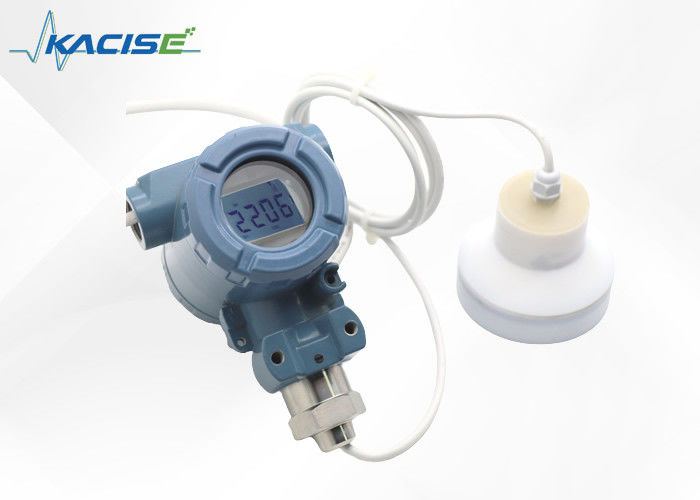 Sensor de nível ultrasônico KUS640 com exibição para medição contínua de líquidos e sólidos, com proteção IP65, saída RS485 e alcance de 1m~50m