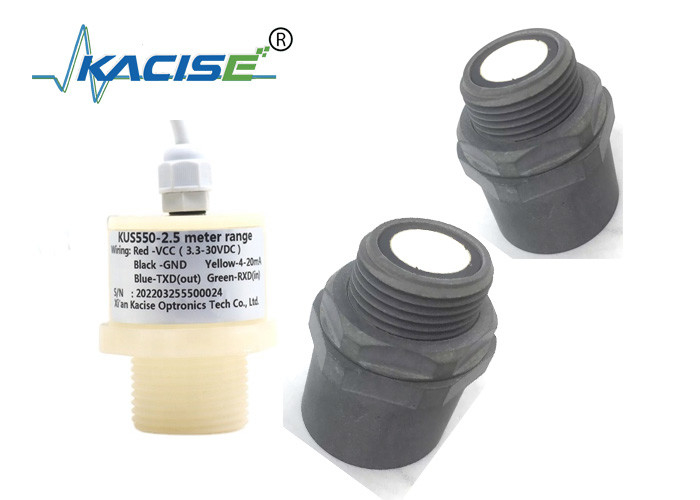 Sensor de nível de água ultrassônico inteligente de 3m de baixo consumo de energia RS485 Medidor de nível de água PTFE de piscina de esgoto de saída