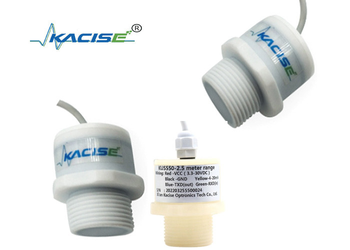 RS485 Saída Esgoto Piscina Medidor de nível de água PTFE Baixo consumo de energia sensor de nível de água ultrassônico inteligente de 3m