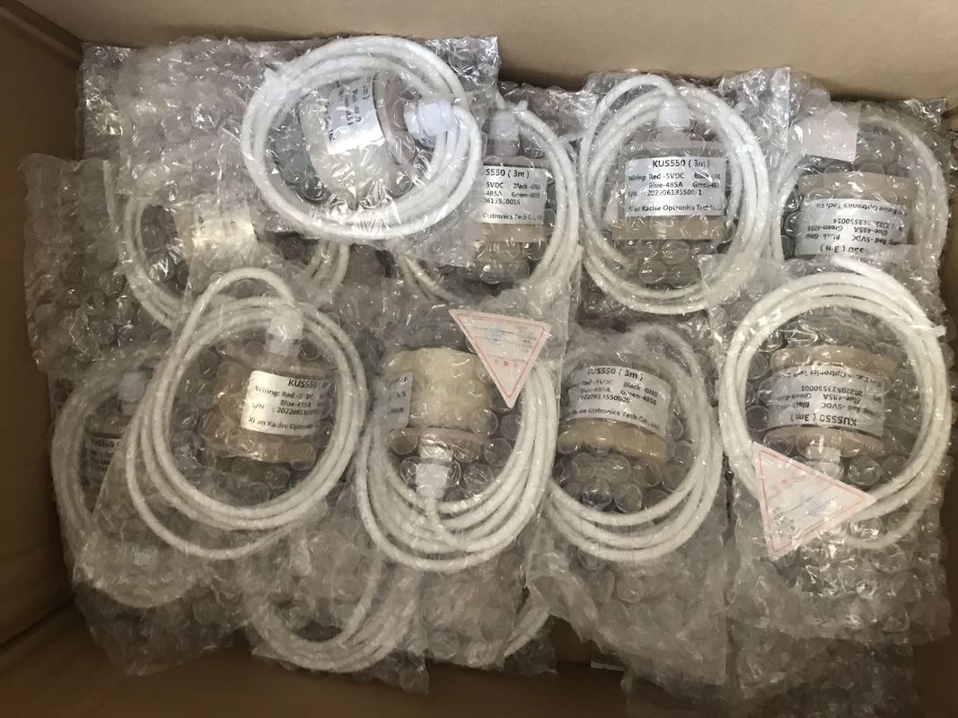 Sensor de nível ultra-sônico à prova d'água KUS550 PTFE com saída RS485 e alcance de medição de 3 m