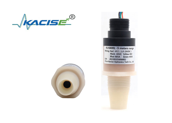 Medidor de nível de água ultrassônico inteligente de 5 m 5 V Saída RS485 PVDF Liquide Sensor de nível KUS600