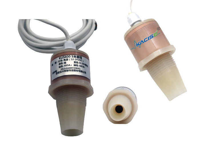 Medidor de nível de água ultrassônico inteligente 5V Saída RS485 PVDF Liquide Sensor de nível KUS600