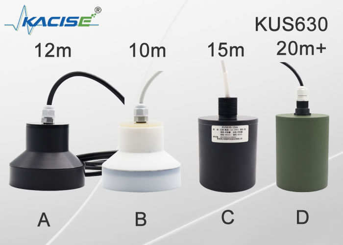 Medidor de nível ultrasónico de 24 V da série KUS630 com interface RS-485 para medição sem contacto