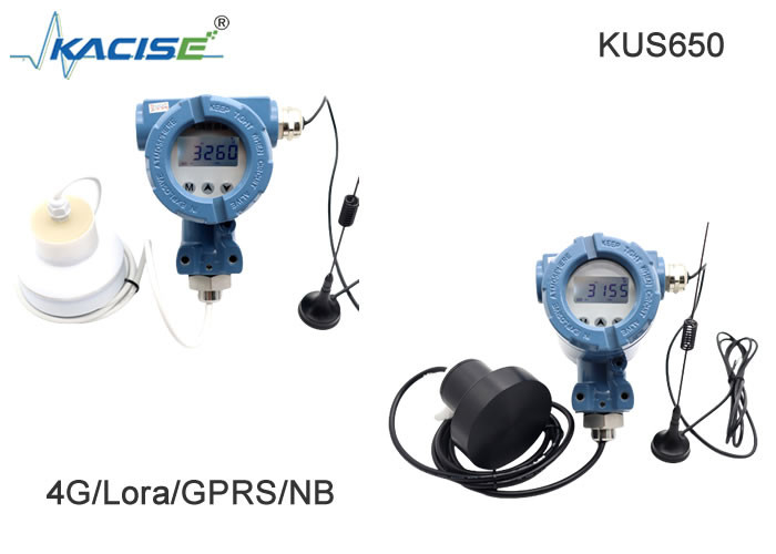 Sensor de nível de água líquido ultrassônico sem fio tipo split Saída KUS650 4G/Lora/GPRS/NB