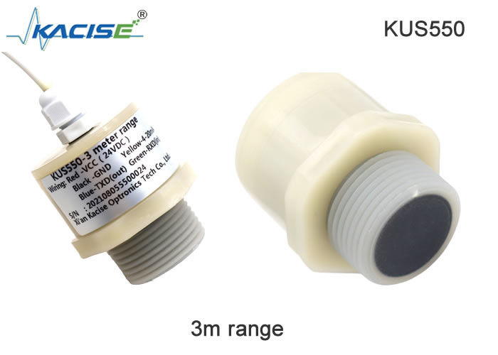 Sensor de nível ultrassônico série KUS550 com proteção IP68 de baixo consumo de energia e material de revestimento PVDF