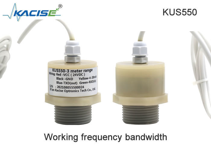 Sensor de nível ultrassônico série KUS550 com proteção IP68 de baixo consumo de energia e material de revestimento PVDF