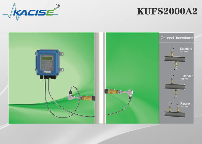 KUFS2000A2 Medidor de fluxo ultrasônico de inserção em parede para tubos DN50-DN6000 com medição bidirecional e interface RS485 MODBUS