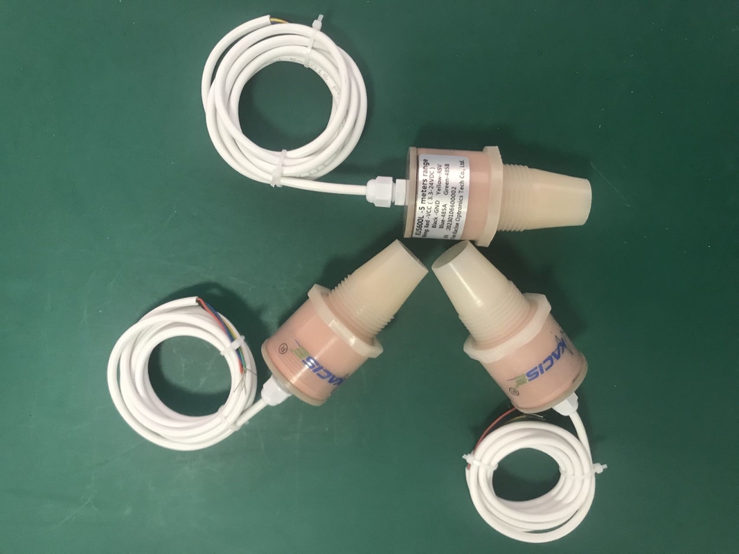 medidor de nível de líquido ultrassônico da precisão alta de sensor nivelado RS485 5m da água 6V/depósito de gasolina
