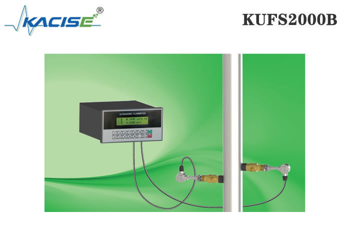 KUFS2000B Medidor de fluxo ultrasônico de inserção montado em painel com precisão de ± 1% para tubos DN50-DN6000 e interface RS485 MODBUS