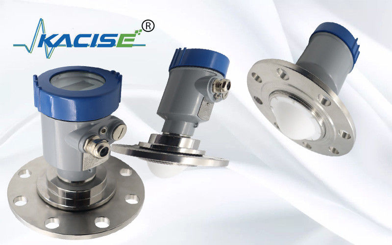 Sensor de nível de radar Kacise OEM 80GHz FMCW com alcance de 100m e design resistente à corrosão para tanques químicos
