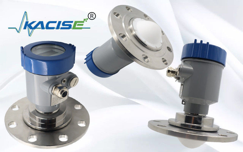 Sensor de nível de radar Kacise OEM 80GHz FMCW com alcance de 100m e design resistente à corrosão para tanques químicos