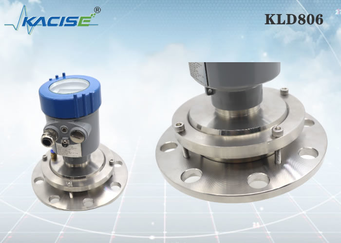 Sensor de nível de radar KLD806 de 80 GHz com função de depuração para aplicação de poeira forte em silos de farinha