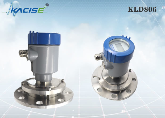 Sensor de nível de radar KLD806 de 80 GHz com antena PTFE e proteção IP67 para tanques sólidos e líquidos