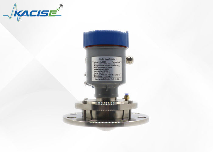 Medidor de nível de radar de 80 GHz com proteção IP67 e antena PTFE para medição de alta precisão