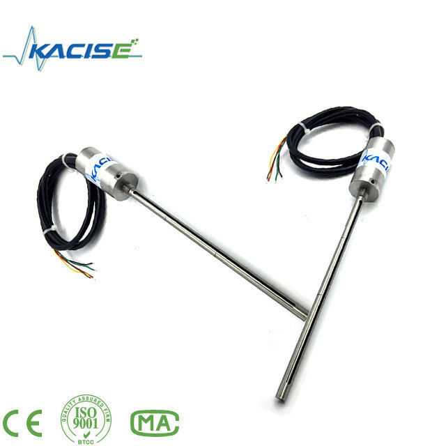 Transmissor integrado de nível de líquido de temperatura e pressão com faixa de nível de 0 a 150 mm, saída de 4 a 20 mA / RS485-Modbus e proteção IP68.
