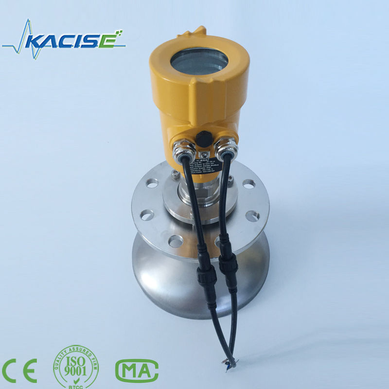 Transmissor de nível de radar KLD-2604 de 26 GHz com alcance de medição de 80 m e saída de 4-20 mA/HART para medição de nível de material sólido