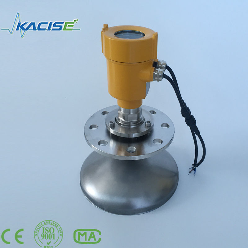 Transmissor de nível de radar KLD-2604 de 26 GHz com alcance de medição de 80 m e saída de 4-20 mA/HART para medição de nível de material sólido