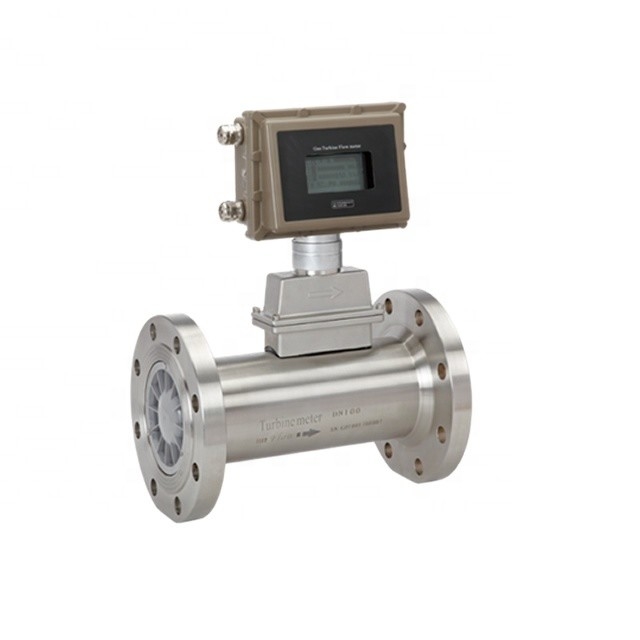 Medidor de fluxo de gás turbinário de tipo flange Medidor de fluxo digital de GPL com grau à prova de explosão ExdIIBT6