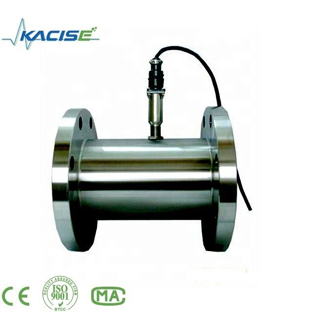 Medidor de caudal de turbina de alta precisão ±0,2% para diesel e óleo combustível com fonte de alimentação de 24VDC e construção em aço inoxidável