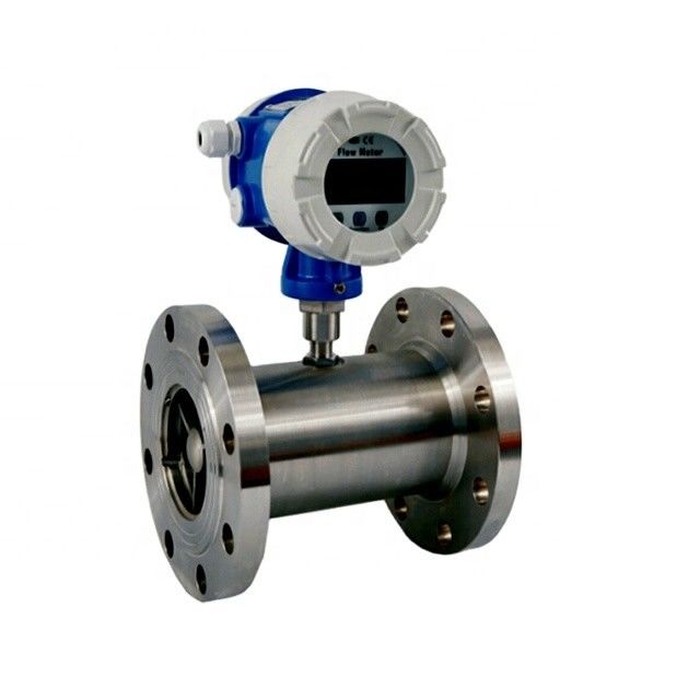 Medidor de fluxo de turbina de aço inoxidável SS304/SS316 de alta precisão ± 0,2% com amplo alcance 1:20 para óleo e líquidos