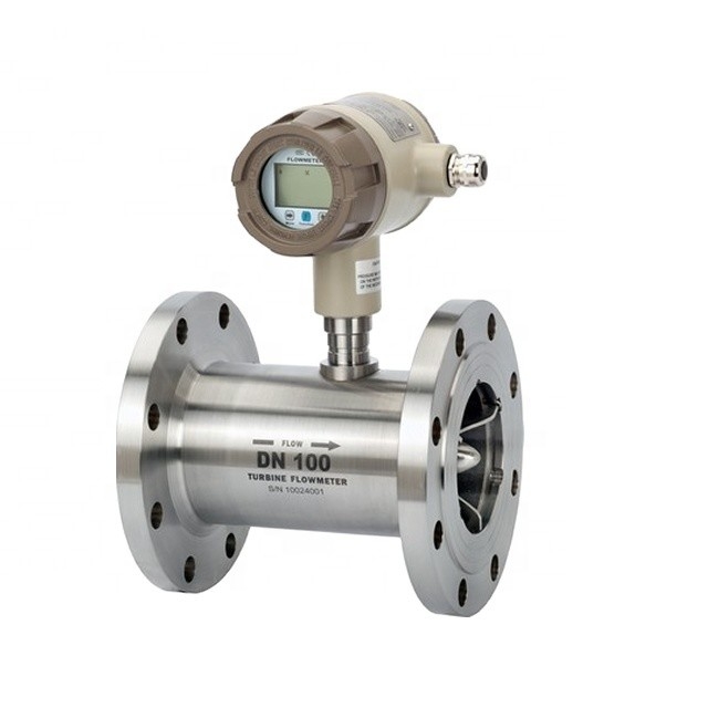 Tipo sanitário conexão da braçadeira do medidor de fluxo da turbina do produto comestível de medidor de fluxo/