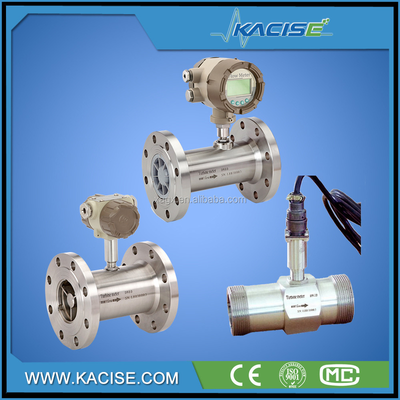 Medidor de fluxo de óleo de combustível Medidor de fluxo de água de tipo turbina digital com saída 4-20mA ou Pulso