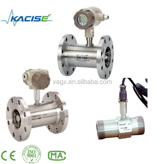 Medidor de vazão de turbina de alta precisão ± 0,2% de precisão com material SS316L e proteção IP65 para óleo, gasolina e álcool