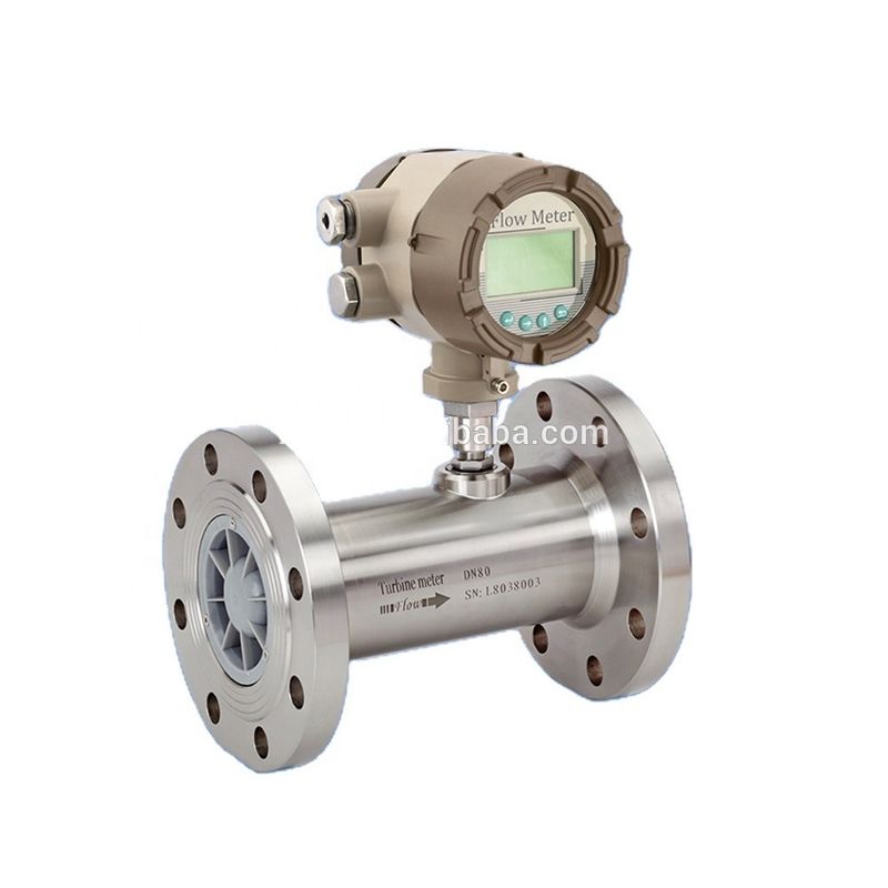 Medidor de fluxo de turbina de gás de aço inoxidável com 4-20mA de saída e projeto à prova de explosão