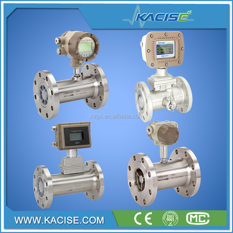 Tipo de aço inoxidável medidor da flange do medidor de fluxo da turbina de gás 304 de fluxo