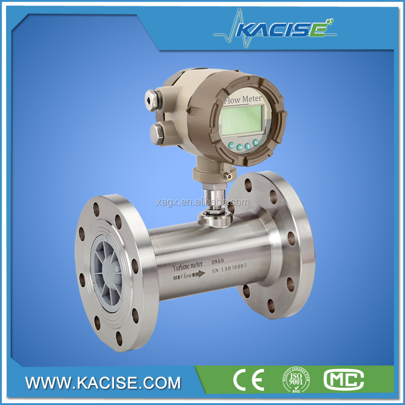 Tipo de aço inoxidável medidor da flange do medidor de fluxo da turbina de gás 304 de fluxo