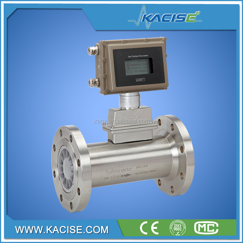 Tipo de aço inoxidável medidor da flange do medidor de fluxo da turbina de gás 304 de fluxo