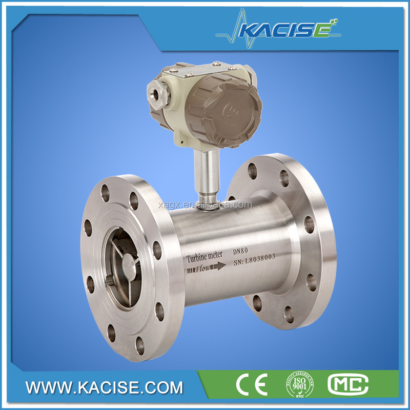 Tipo de aço inoxidável medidor da flange do medidor de fluxo da turbina de gás 304 de fluxo