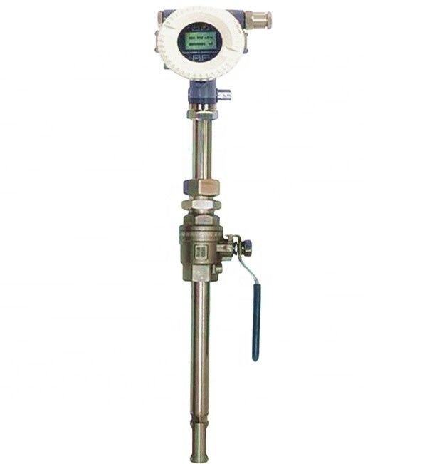 Massômetro de fluxo de ar ultra-sônico com saída de 4-20mA, tamanho do tubo de 15 mm-6000 mm e precisão de 1,0%.