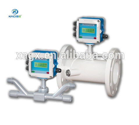 Massômetro de fluxo de ar ultra-sônico com saída de 4-20mA, tamanho do tubo de 15 mm-6000 mm e precisão de 1,0%.