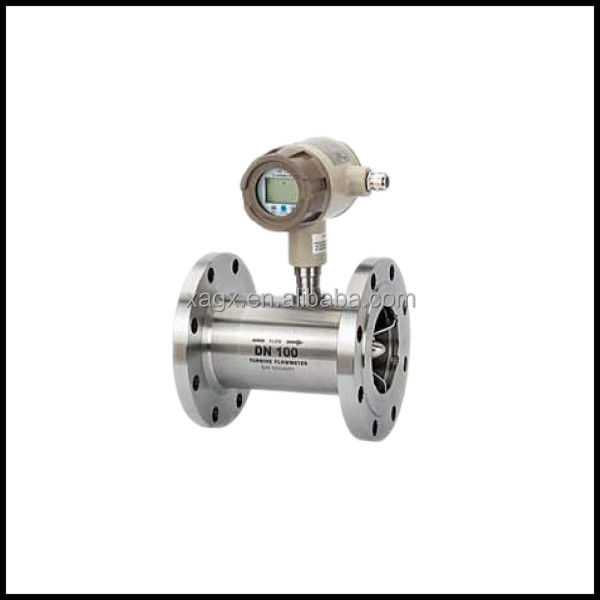 Medidor de caudal de turbinas de aço inoxidável para diesel e combustível com potência de 24VDC e comunicação RS485 ou MODBUS