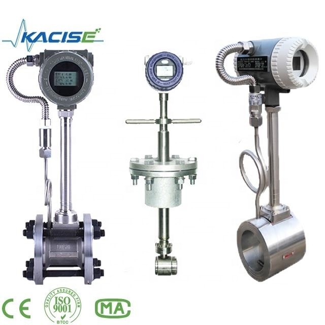 Medidor de caudal de destino de vórtice digital com fonte de alimentação 24VDC e bateria 3*1,2V ou adaptador de alimentação AC90 ~ 260V