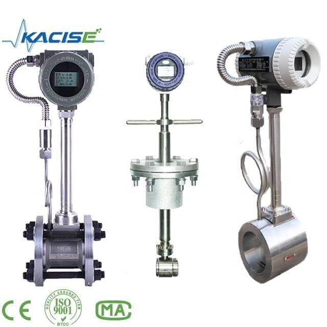 Proteção IP68 Medidor de fluxo de vórtice de aço inoxidável com precisão de 1,0% para medição de vapor e líquido