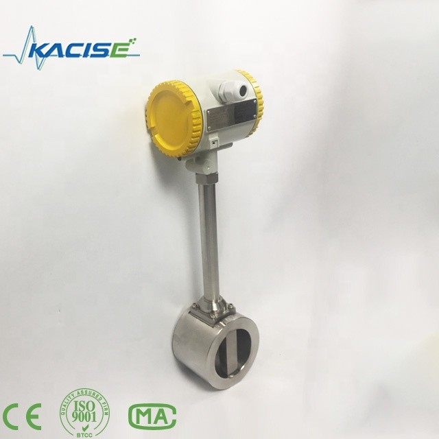 4 - 20mA Medidor de fluxo de vórtice para gás vapor Medidor de fluxo de gás líquido, Baixa perda de pressão e consumo