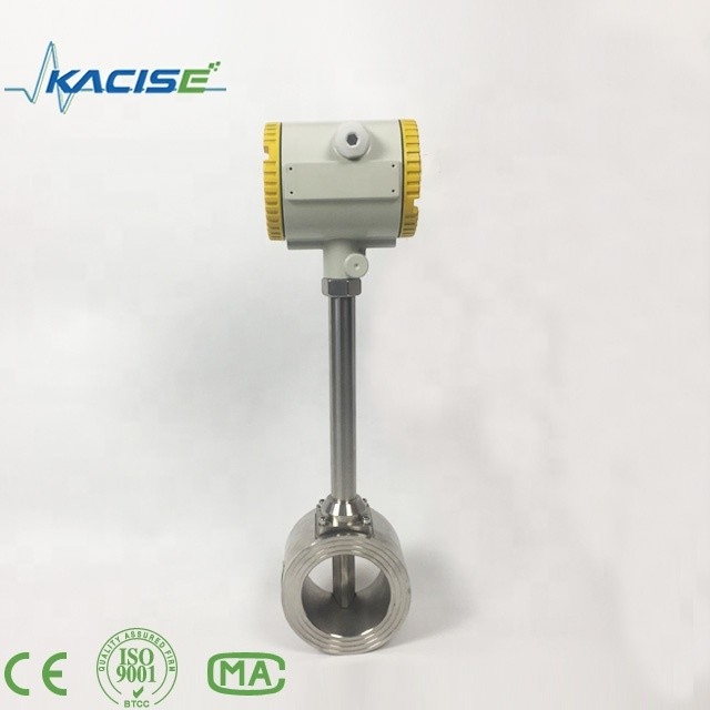 4 - 20mA Medidor de fluxo de vórtice para gás vapor Medidor de fluxo de gás líquido, Baixa perda de pressão e consumo