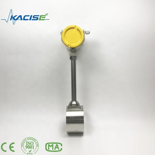 4 - 20mA Medidor de fluxo de vórtice para gás vapor Medidor de fluxo de gás líquido, Baixa perda de pressão e consumo