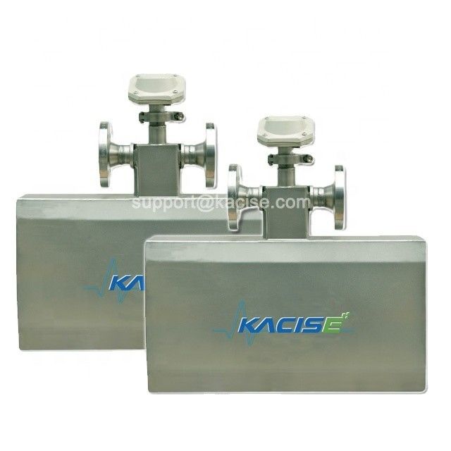 Medidor de fluxo de massa Coriolis da série KMF com grau de precisão de massa de 0,2, pressão de trabalho de 0 ~ 4,0 MPa e design box-in-box