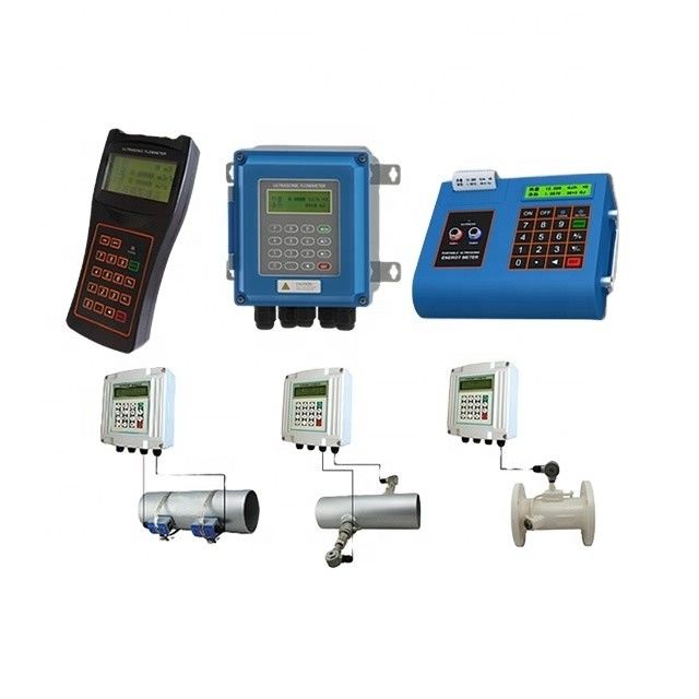 Sensor de fluxo ultrassônico certificado série KUF2000 com tipo de fixação e precisão de 1,0% para medição de água e óleo