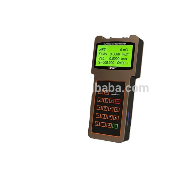 Medidor de fluxo de água ultra-sônico portátil de baixo custo porcelana com bateria de alimentação 3 * 1.2V ou adaptador de alimentação AC90 ~ 260V