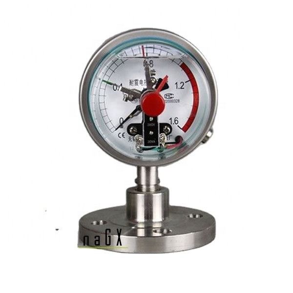 Medidor de pressão de oxigénio, nitrogénio e óleo de silicone de alumínio 60 mm CE Certificado para meios corrosivos
